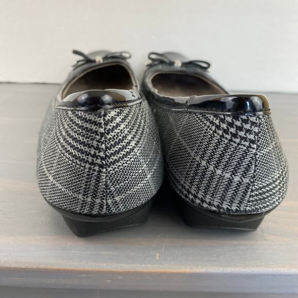 Naturalizer N5 Plaid Comfort Ballet‎ Flats Women 8.5M 2-Tone Black Y2K Old Money - Picture 7 of 10